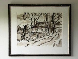 Arie Zuidersma (1925-2014) - Boerderijen in landschap, Antiek en Kunst, Kunst | Schilderijen | Klassiek