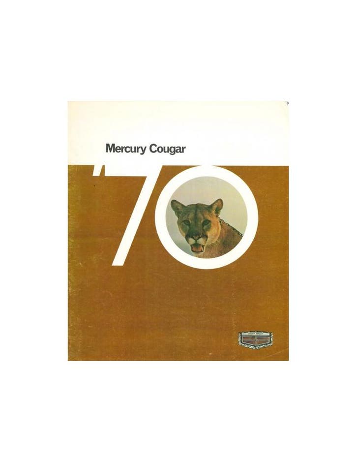 1970 MERCURY COUGAR BROCHURE ENGELS, Boeken, Auto's | Folders en Tijdschriften