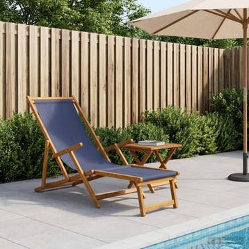 vidaXL Opvouwbare zonnebed 3 Positie Massief Eucalyptus Hout, Verzenden, Nieuw
