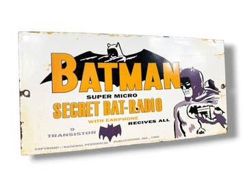 Batman - Secret Bat-Radio - Emaille plaat - Emaille, Antiquités & Art