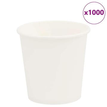 vidaXL Papieren koffiekopjes 1000 st 4oz 100 ml wit, Verzenden