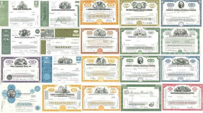 Verenigde Staten van Amerika. 65 Bonds and Shares Various, Antiquités & Art, Antiquités | Jouets