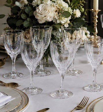 Cristal dArques - Vintage Ensemble de 10 verres aux pied
