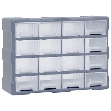 vidaXL Organiser met 16 medium lades 52x16x37 cm, Verzenden, Nieuw