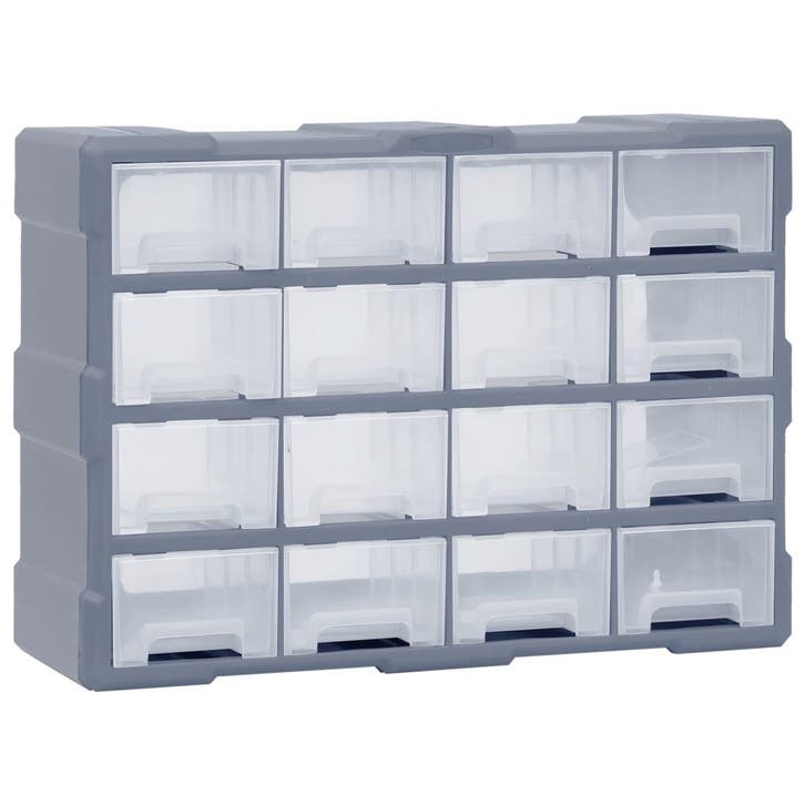 vidaXL Organiser met 16 medium lades 52x16x37 cm, Bricolage & Construction, Boîtes à outils, Envoi