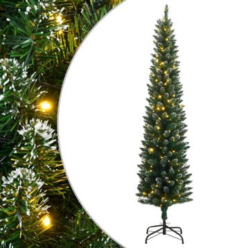 vidaXL Kunstkerstboom smal met 150 LEDs 120 cm, Diversen, Kerst, Verzenden, Nieuw