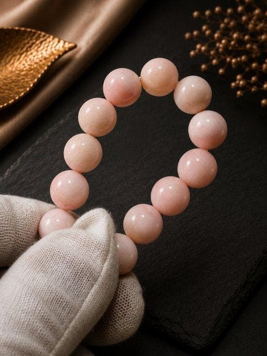 ***GEEN RESERVE*** Luxe roze opaal armband – vrouwelijk, Verzamelen, Mineralen en Fossielen