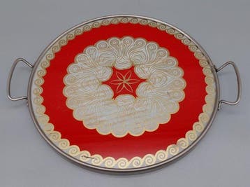 Dienblad - Glas - Art- Deco dienblad