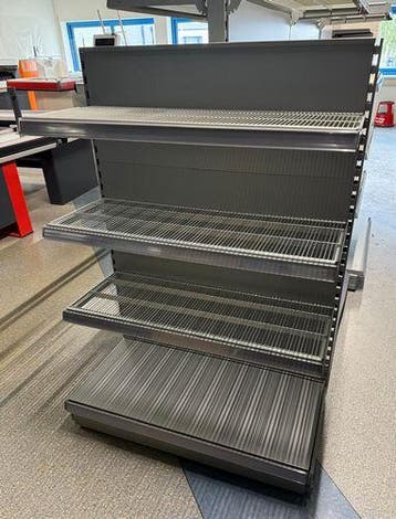 Tego Kopstelling H181 x B100 x D67 cm - 5 schappen - Grijs