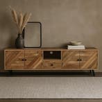 Tv-meubel Mangohout Fiona 200 cm, Verzenden, Nieuw, Overige houtsoorten, Industriële meubels