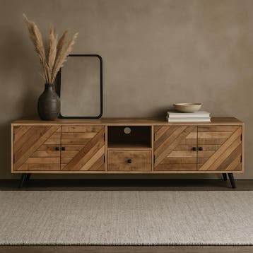Tv-meubel Mangohout Fiona 200 cm, Verzenden