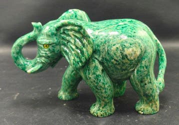 Aventurine Handgesneden Olifant - Hoogte: 183 mm - Breedte: