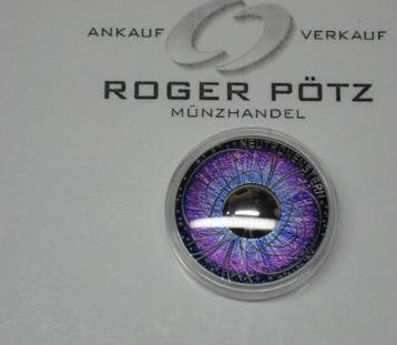 Österreich 20 Euro 2023 zilver coloriert Neutronenstern P.., Verzenden