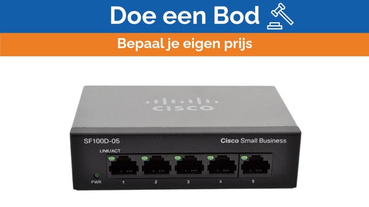 Bieden: Cisco SF 100D-05 5-port ethernet switch, Watersport en Boten, Navigatiemiddelen en Scheepselektronica, Ophalen of Verzenden