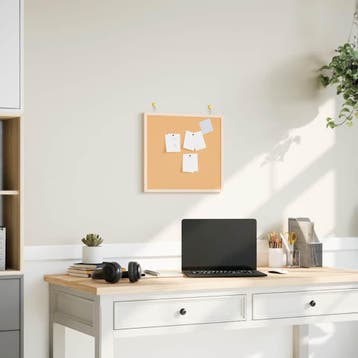 vidaXL Kurkbord met massief grenenhouten frame 40x40 cm, Verzenden