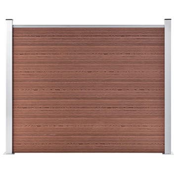 vidaXL Schuttingpaneel 180x146 cm HKC bruin, Verzenden, Nieuw