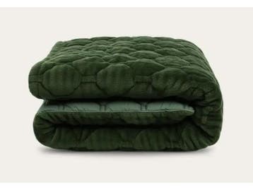 Veiling - HappyBed 140x200 dekbed Teddy Plush Dark Green