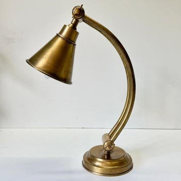 Lampe - Laiton - Lampe de bureau art déco