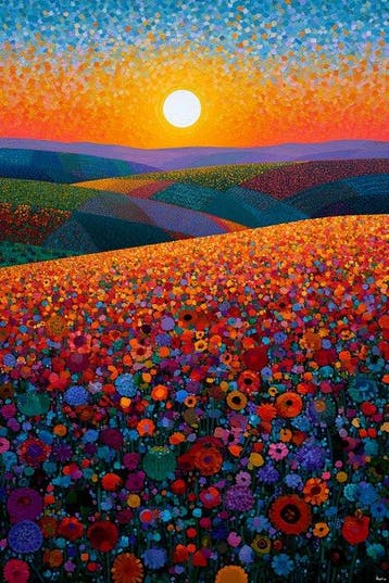 Felix van Horst - Dazzling Dawn (XXL), Antiek en Kunst, Kunst | Schilderijen | Modern