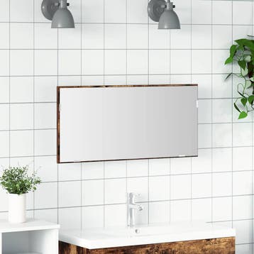 vidaXL Spiegel met spiegel Bruin 80 x 37 cm Glas en, Verzenden