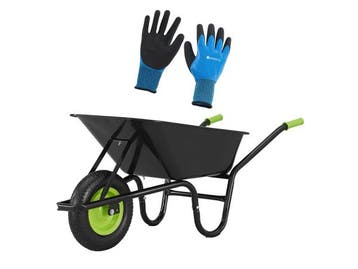 Veiling - Kruiwagen 100 Liter - Luchtbanden - Zwart - Max. 2, Tuin en Terras, Nieuw
