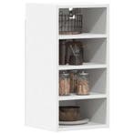 vidaXL Bovenkast Riga 30x29,5x60 cm bewerkt hout wit, Huis en Inrichting, Verzenden, Nieuw