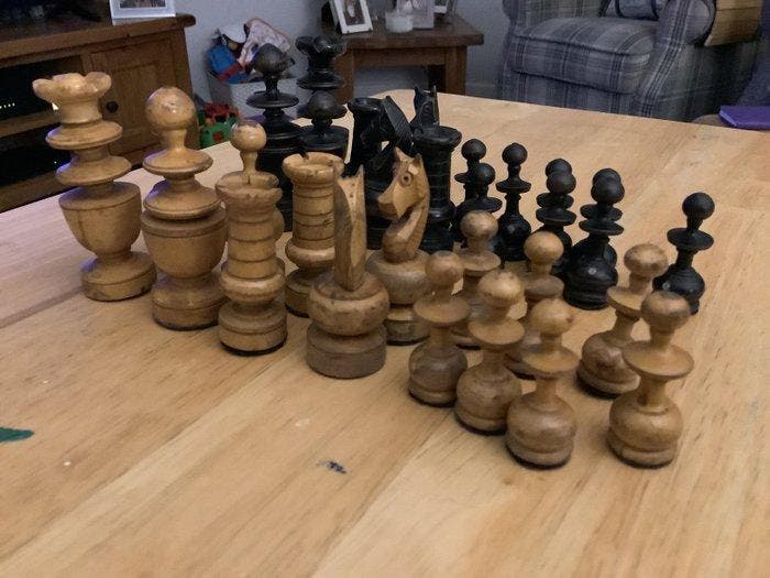 Schaakspel - Hout, Antiek en Kunst, Curiosa en Brocante