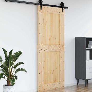 vidaXL Deur NARVIK 90 x 210 cm Massief Pine Hout, Doe-het-zelf en Bouw, Deuren en Vliegenramen, Verzenden, Nieuw
