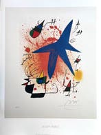 Joan Miró (after) - L’Astre Bleu - Offset Lithography - M&S, Antiek en Kunst