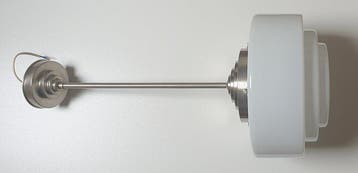 GISO (Gispen) - Lamp - Opaline glas, Nikkel, Antiek en Kunst