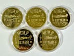 Five 24K Gold plated medals : Aviation 80 Anniversary of The, Antiek en Kunst
