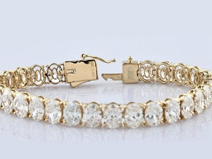Armband - 14 karaat Geel goud - 30.65ct. tw. Diamant, Bijoux, Sacs & Beauté, Bracelets