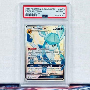 Pokémon Graded card - FA/GLACEON GX #SV55 - Pokémon - PSA 10