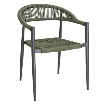 Stoelen | EDEN | Rotan/Aluminium | Groen | Donkergrijs, Verzenden