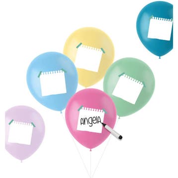 Ballonnen Schrijfbaar 33cm 6st, Verzenden, Nieuw