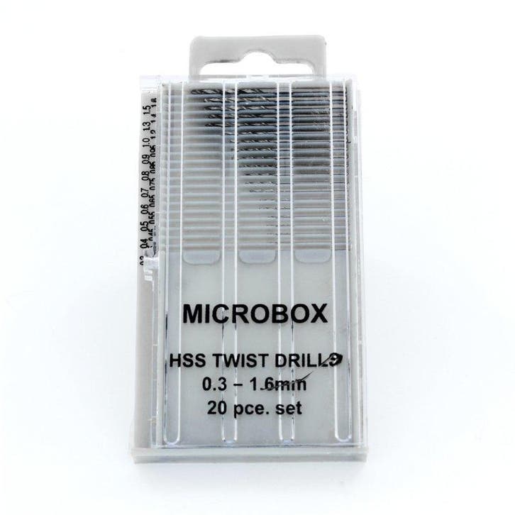 hobbytime tools HT1202 MICROBOX DRILL BIT SET – 20 PIECES, Hobby en Vrije tijd, Modelbouw | Overige, Nieuw, Verzenden
