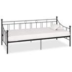 vidaXL Slaapbank metaal zwart 90x200 cm, Verzenden, Nieuw