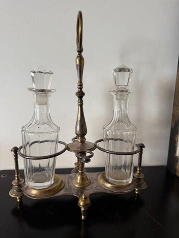 Christofle - Olie-en-azijnstelletje (3) - Glas