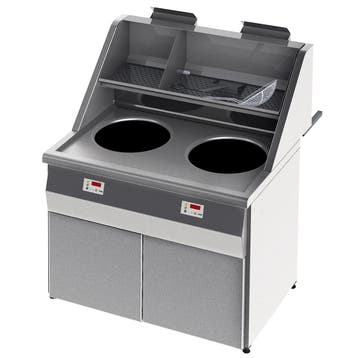 Friteuse | SANTANA | Aardgas | 18+18L | 36kW | Elektrische, Verzenden, Nieuw in verpakking