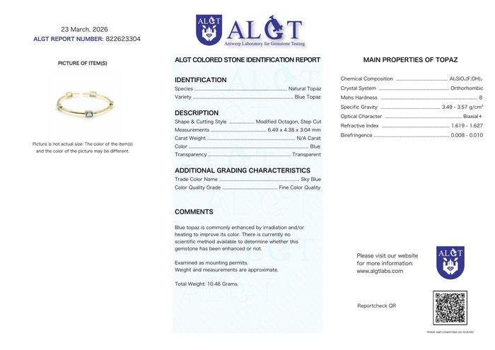 Zonder minimumprijs - Armband Zilver - Topaz -, Handtassen en Accessoires, Armbanden