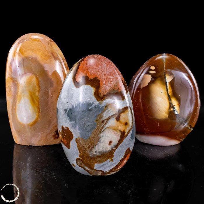 Natuurlijke vrijvormen van Polychrom-jaspis – een, Collections, Minéraux & Fossiles