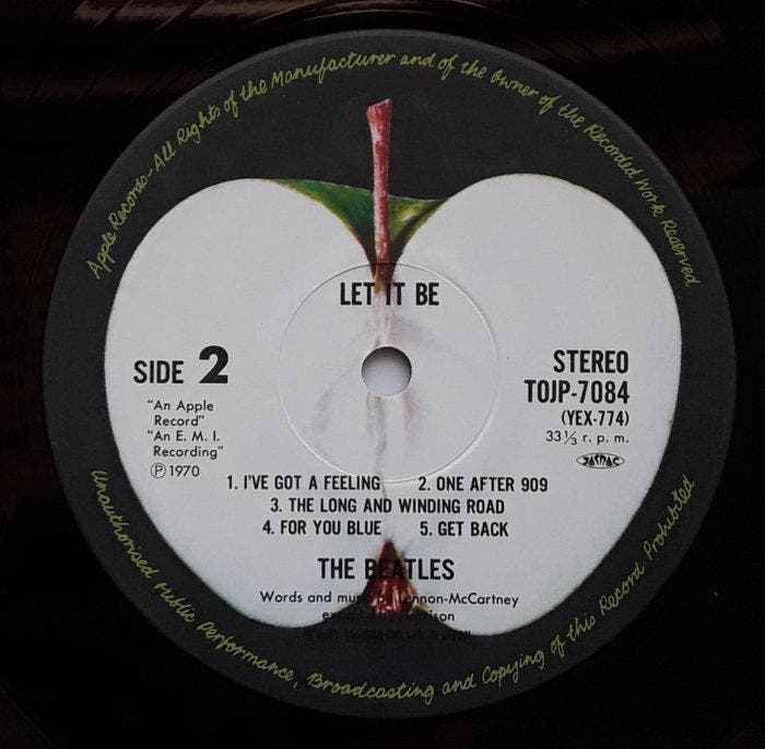 Beatles - LP - JAPAN - Let It Be - TOJP-7084 - Vinylplaat -, Cd's en Dvd's, Vinyl Singles