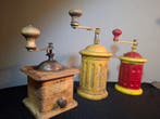 Koffiemolen (3) - Hout, Metaal - Drie schoppen, Antiek en Kunst, Antiek | Keukengerei