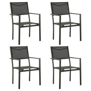 4x Tuinstoel textileen/staal | 41% eraf | Retour Deal, Tuin en Terras, Tuinstoelen, Verzenden, Zo goed als nieuw, Textileen