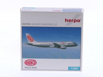 Schaal 1:500 Herpa 502245 FlyNiki Airbus A320 Reg. OE-LEA..., Ophalen of Verzenden