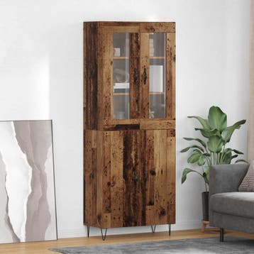 vidaXL Highboard Oud Hout 69,5 x 34 x 90 cm Bewerkt hout, Verzenden, Nieuw