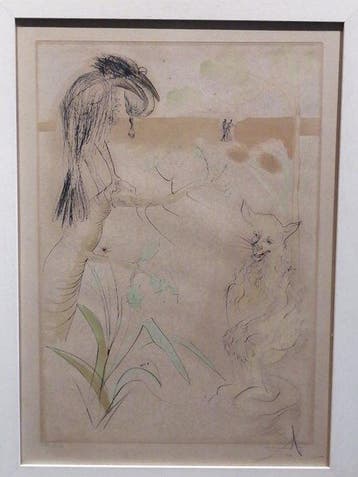 Salvador Dali (1904-1989) - Le Corbeau et le Renard