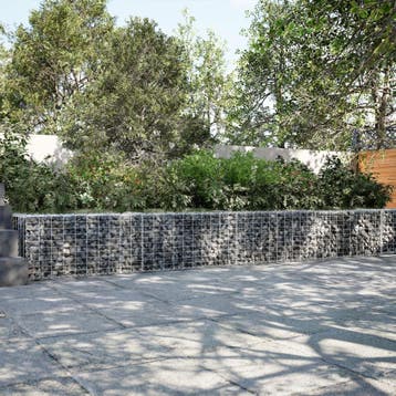 vidaXL Schanskorf 500x50x50 cm gegalvaniseerd ijzer, Tuin en Terras, Verzenden, Nieuw