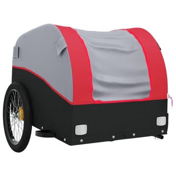 vidaXL Fietskar met wiel met opslag Rood S Oxford polyester, Verzenden