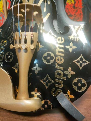 fp pop art - Louis vuitton suprême noir métallisé (60 cm)